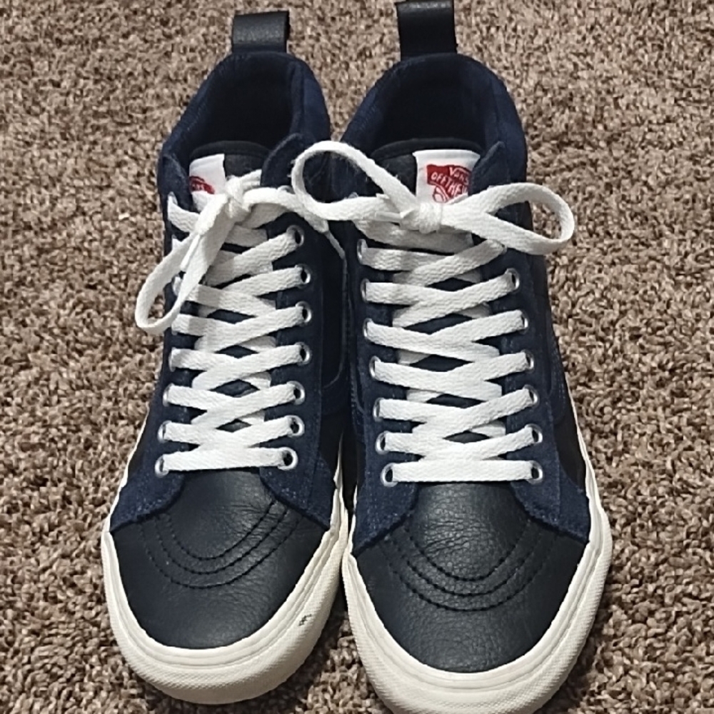 Blue and White High-Tops